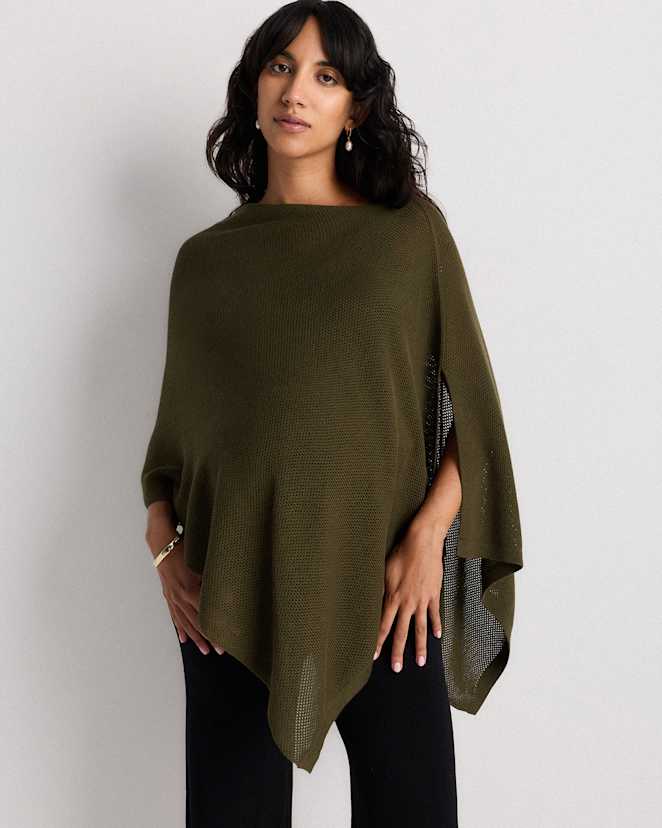 Olive Lightweight Cotton Cashmere Nursing Shawl
