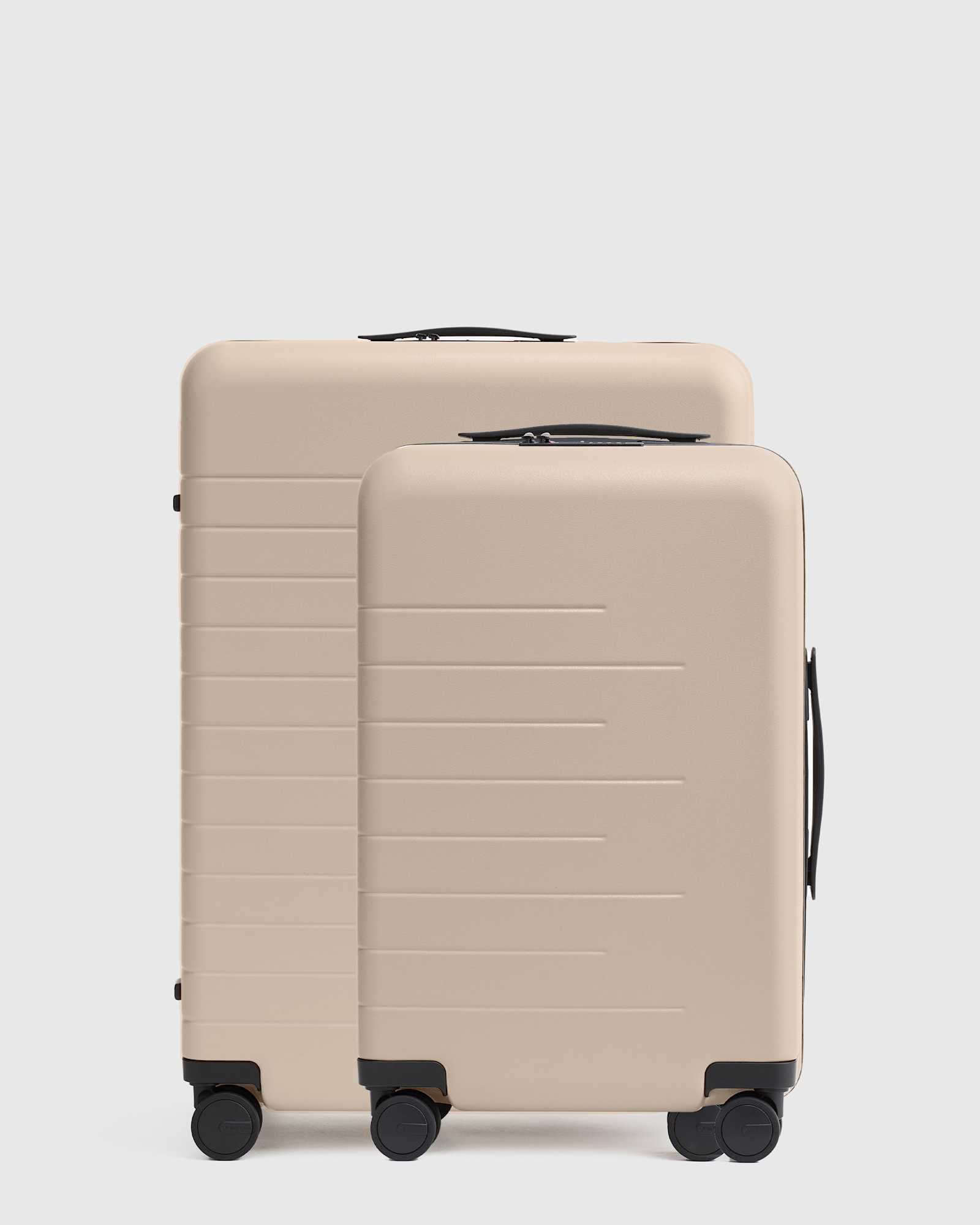 tan Carry-On & Medium Check-In Suitcase Set