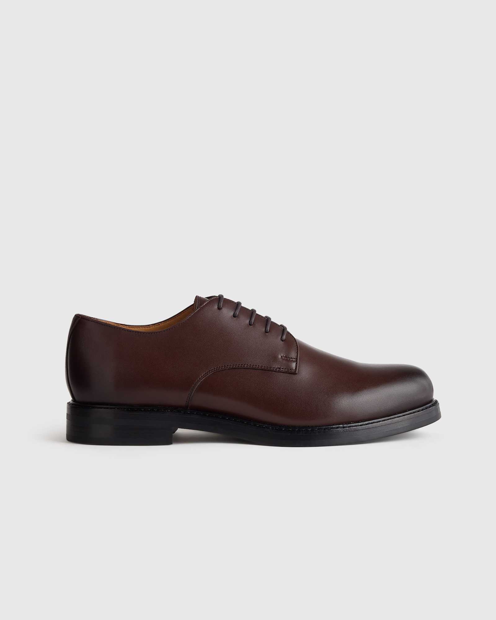 brunette Calfskin Leather Derby