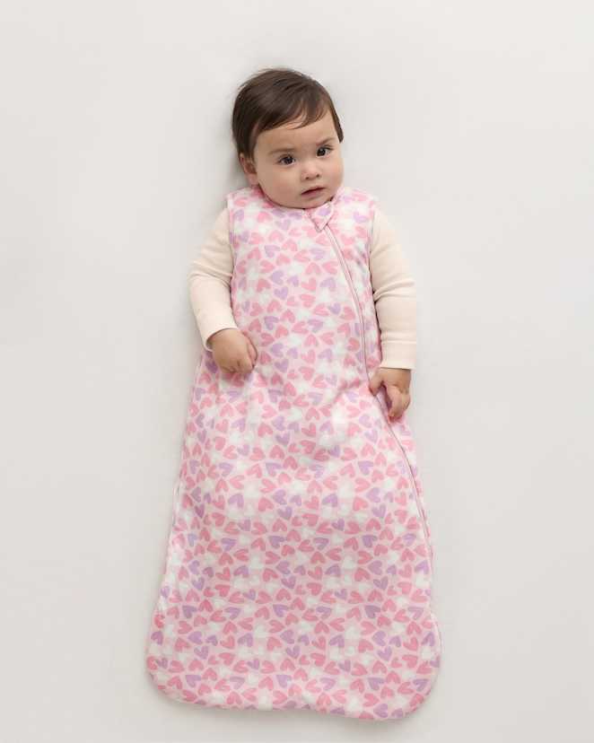 Lavender Hearts Bamboo Sleep Bag 2.5 TOG