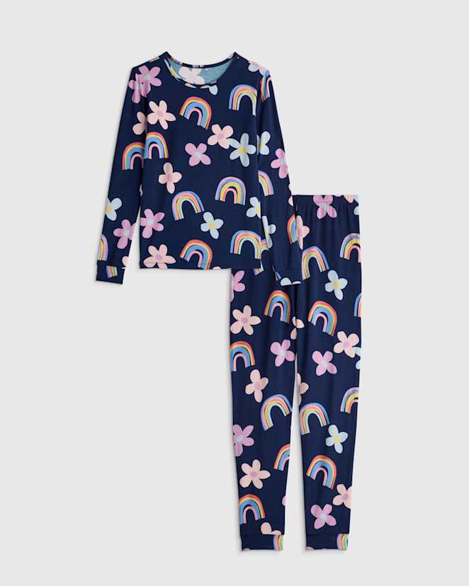 Rainbow Garden Bamboo Long Sleeve and Pant Pajama Set