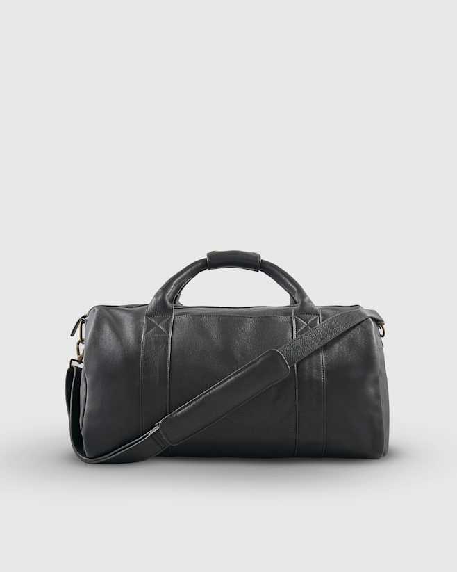 Black Nappa Leather Duffle Bag