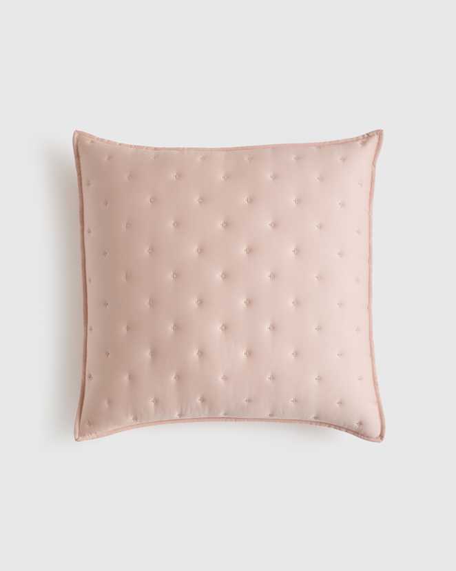 Soft Pink Bamboo Dream Quilted Euro Sham