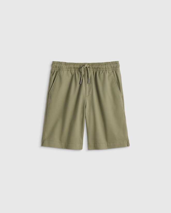 Olive Organic Cotton Stretch Pull-On Chino Short