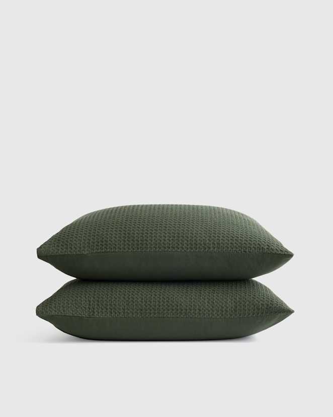 Pine Organic Luxe Honeycomb Sham Set