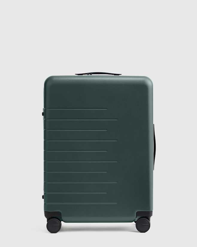 Dark Green Expandable Medium Check-In Suitcase