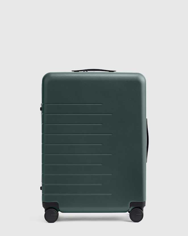 Dark Green Expandable Medium Check-In Suitcase