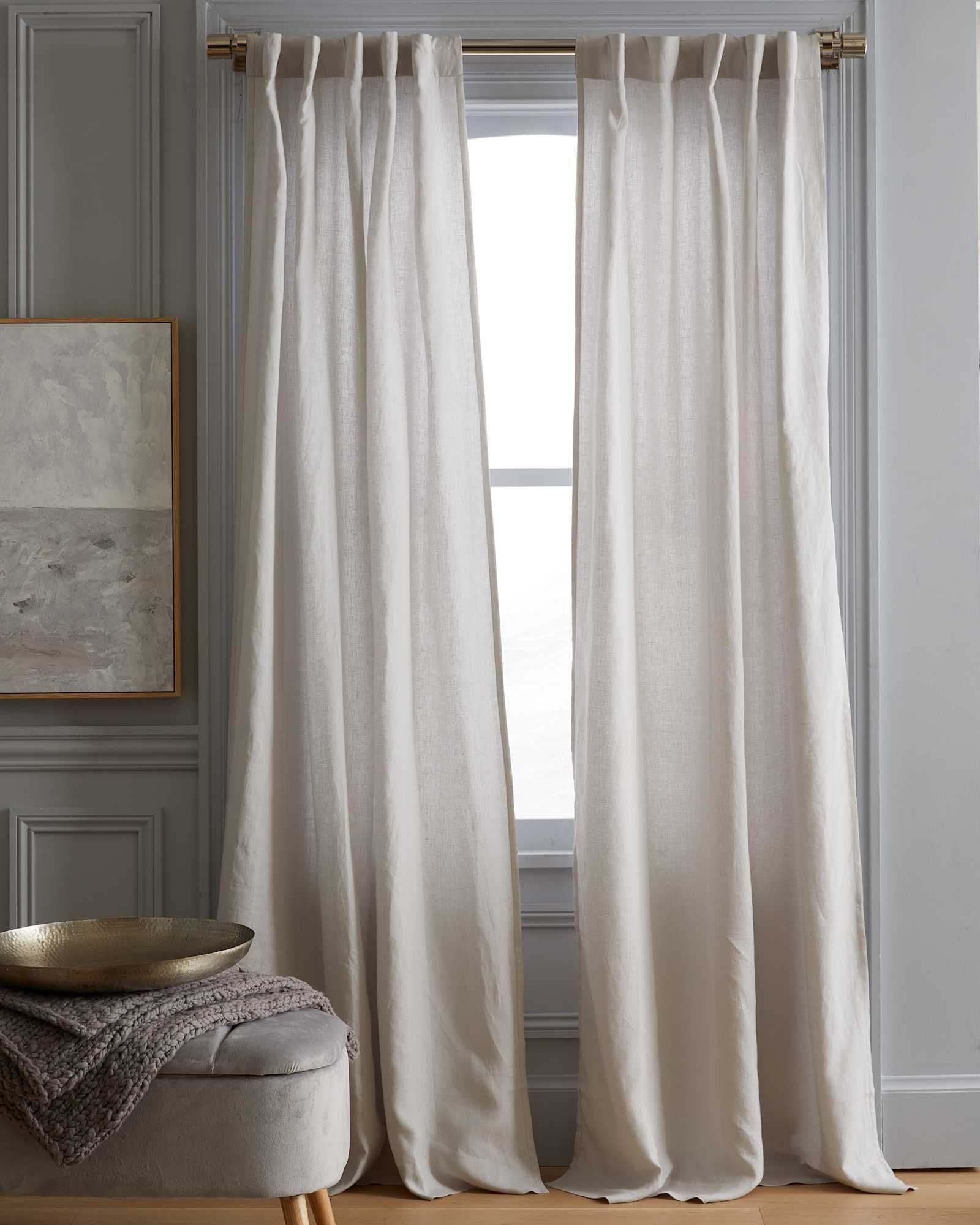 Cloud European Linen Curtain - Single Panel