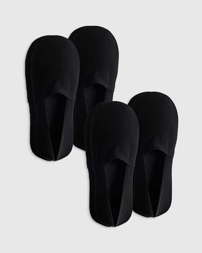 Black Everyday Lightweight No-Show Liner Socks (4-Pack)