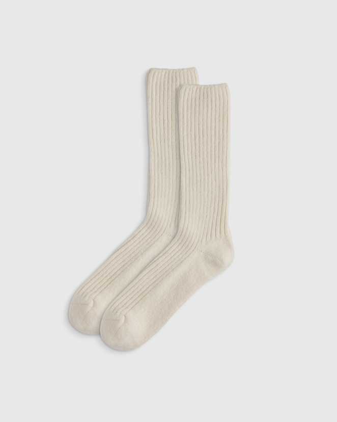 Ivory Cashmere Trouser Sock