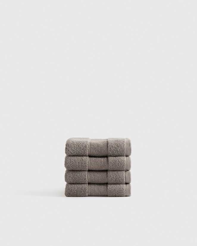 Heather Brown Classic Organic Turkish Cotton Washcloth (Set of 4)