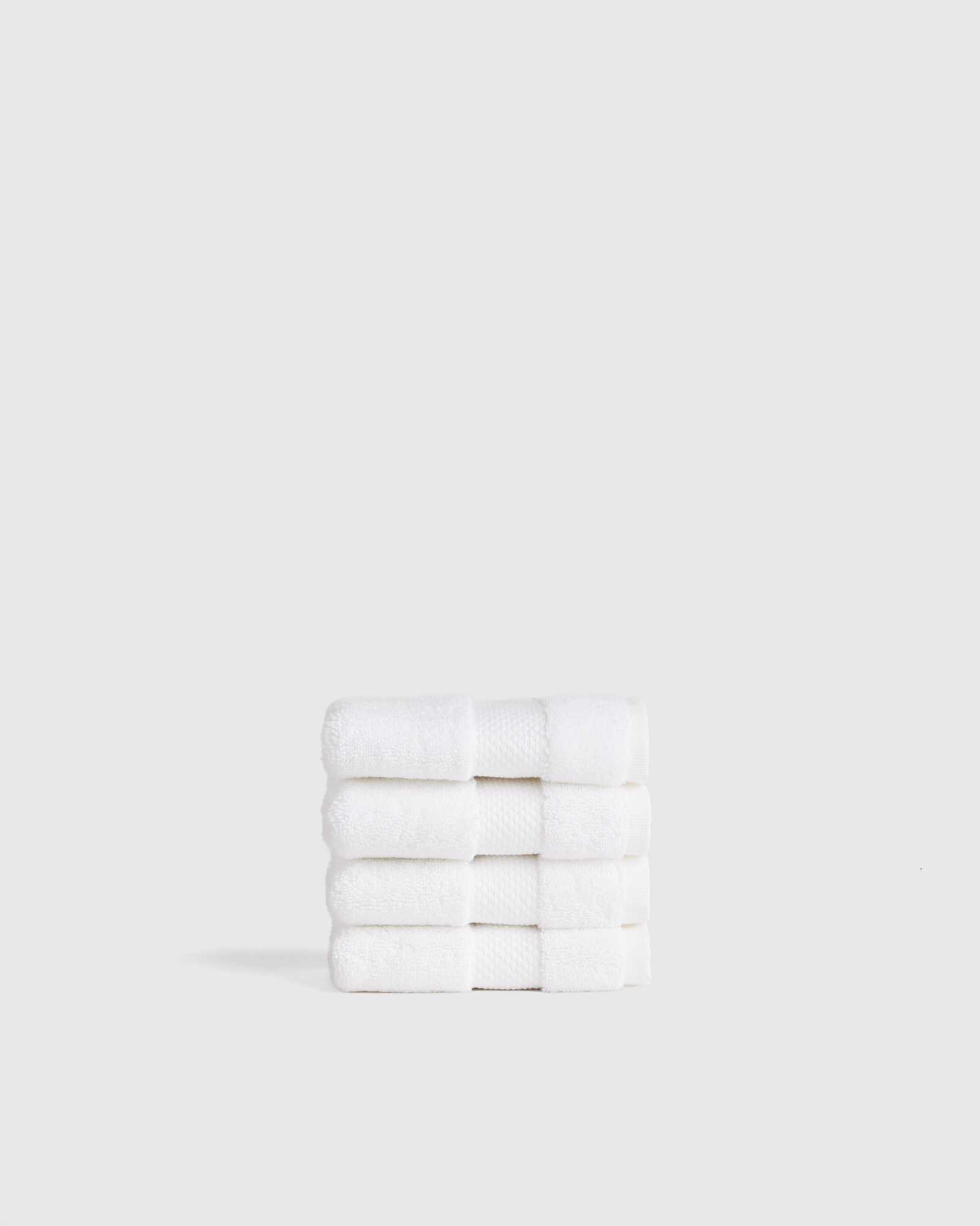 White Turkish Ultra Plush Washcloth (Set of 4)