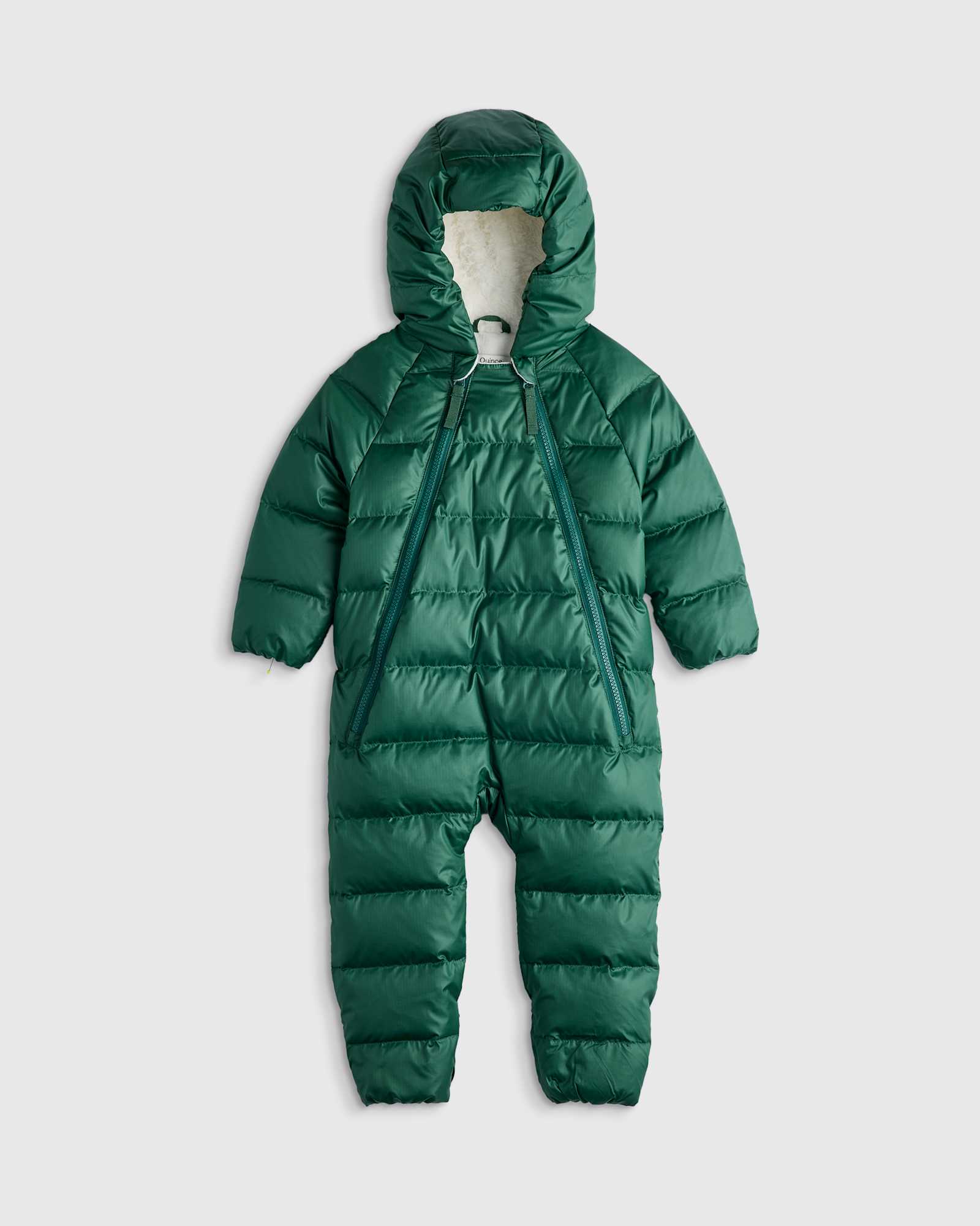 U--1136 Baby Heavyweight Down Puffer Bunting Dark Green 15307 CROPPED