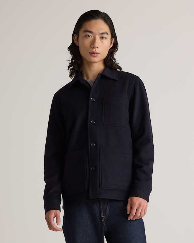 Cadet Blue Italian Wool Chore Jacket