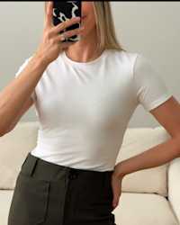 Stretch Cotton Jersey Fitted T-Shirt - PDP Video Thumbnail (Soft White, 4x5)