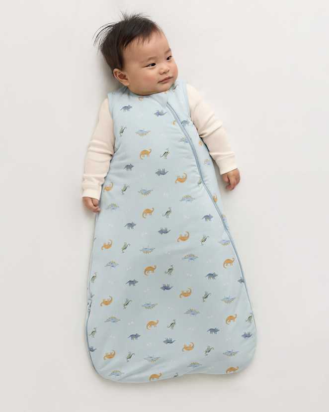 Baby Blue Little Dino Bamboo Sleep Bag 2.5 TOG