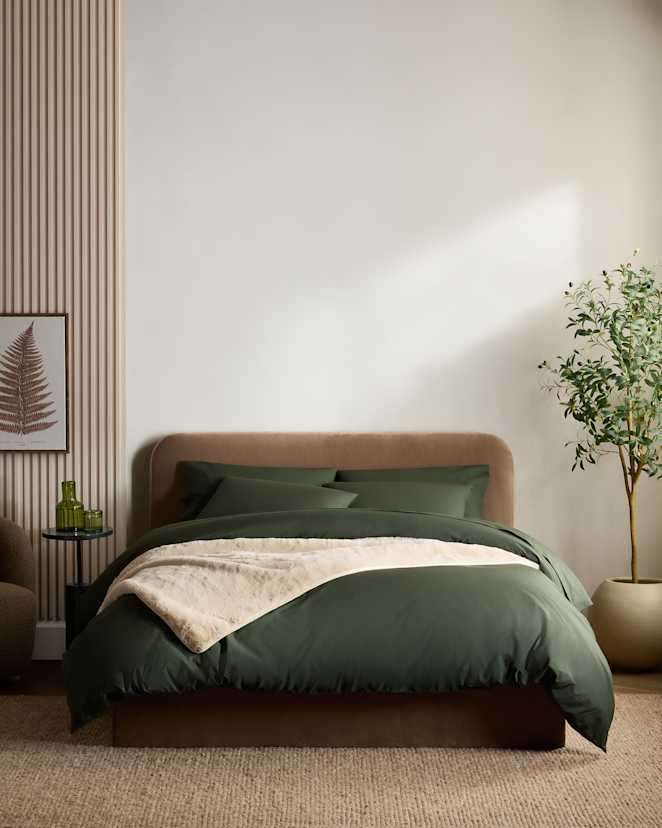 Pine Organic Crisp Percale Deluxe Bedding Bundle