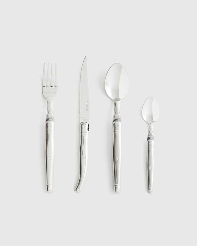 No Color Jean Dubost Laguiole Stainless Steel 24 Piece Flatware Set