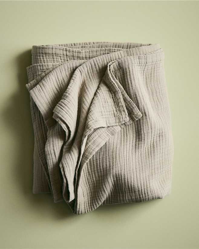 Dried Sage Organic Airy Gauze Blanket