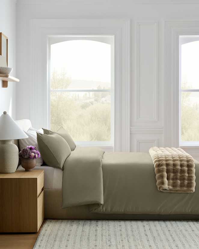 Dried Sage Organic Cotton Sateen Comforter