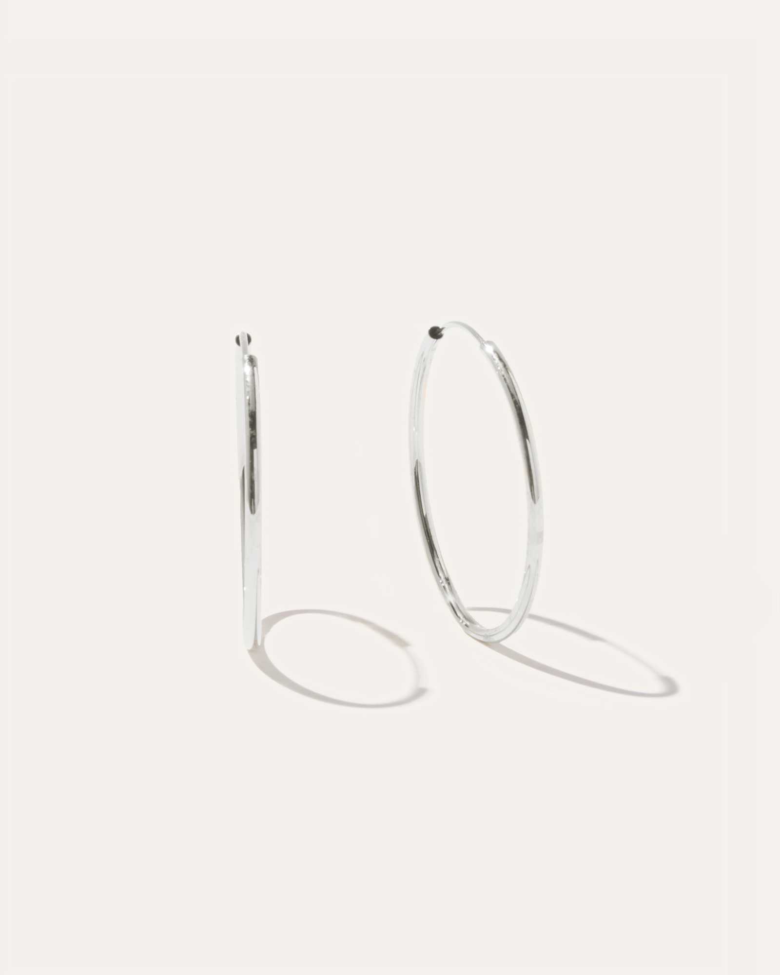 white-gold 14K Gold Everyday Hoops