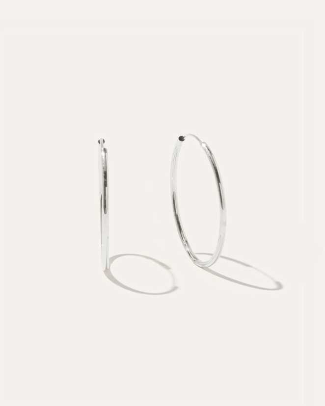 White Gold 14K Gold Everyday Hoops