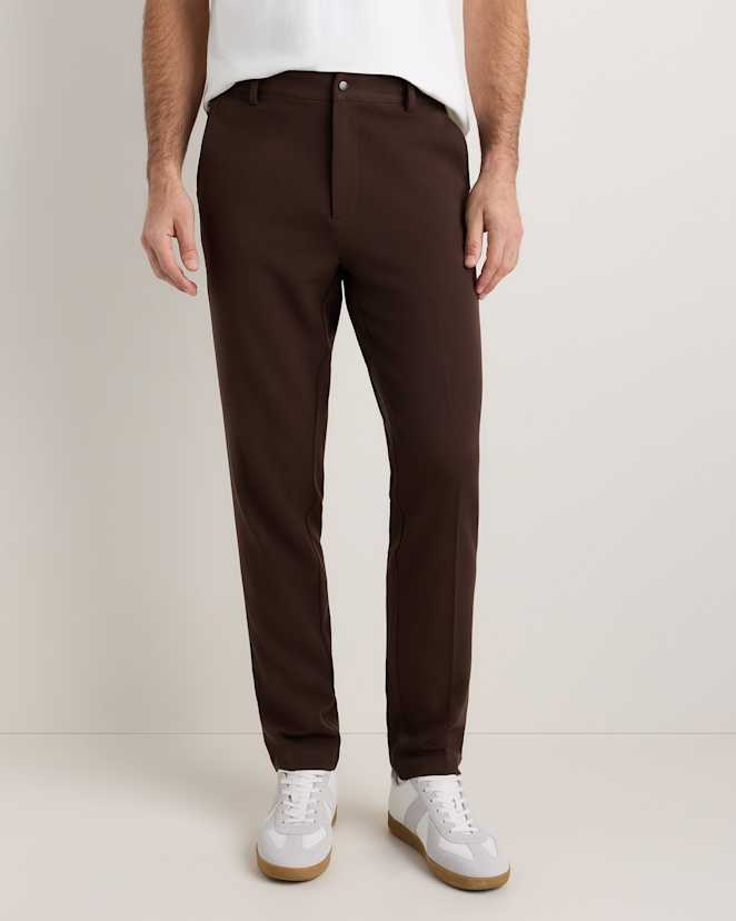 Coffee Bean Brown Ultra-Stretch 24/7 Smart Chinos - Athletic Tapered