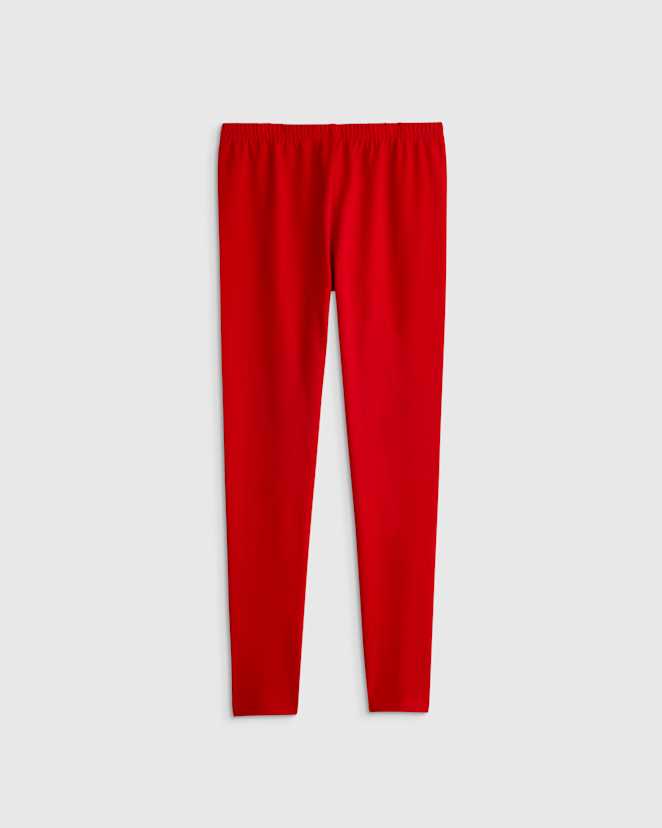 Red Organic Cotton Leggings