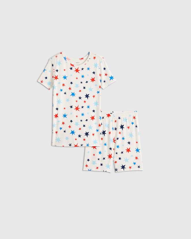 Star Burst Bamboo Short Sleeve and Shorts Pajama Set