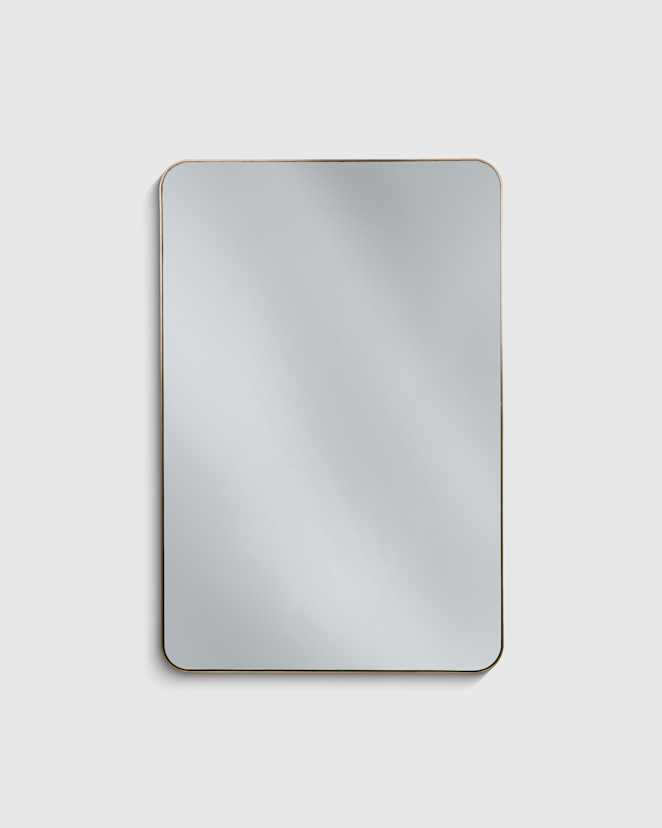 Gold Metal Frame Rectangle Metal Framed Wall Mirror