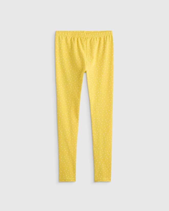 Yellow Dots Organic Cotton Leggings