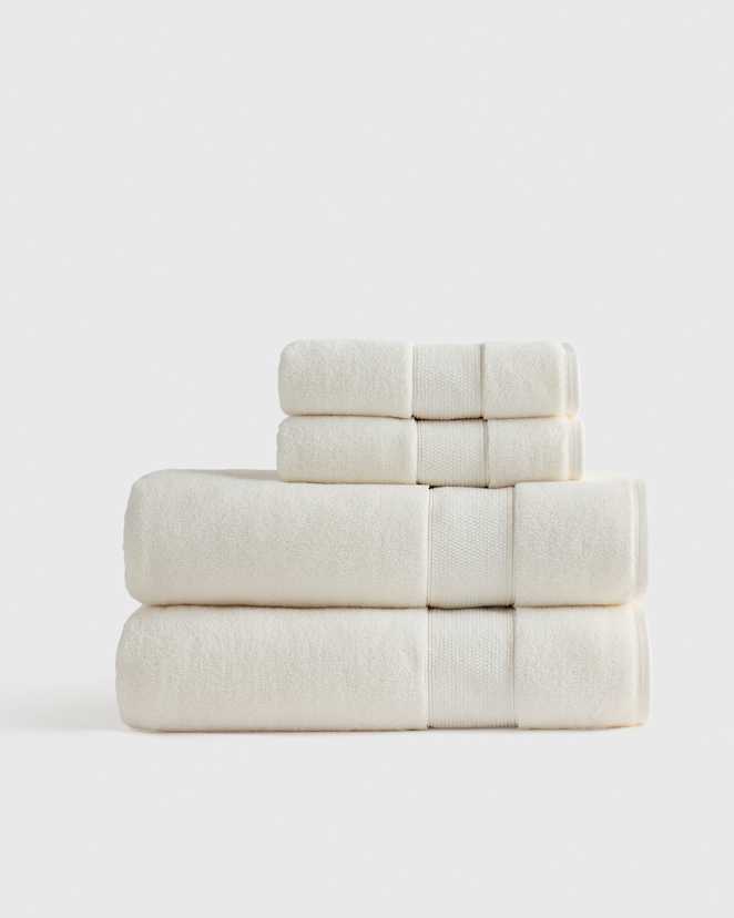Ivory Classic Organic Turkish Cotton Bath Sheet Bundle (4 pieces)