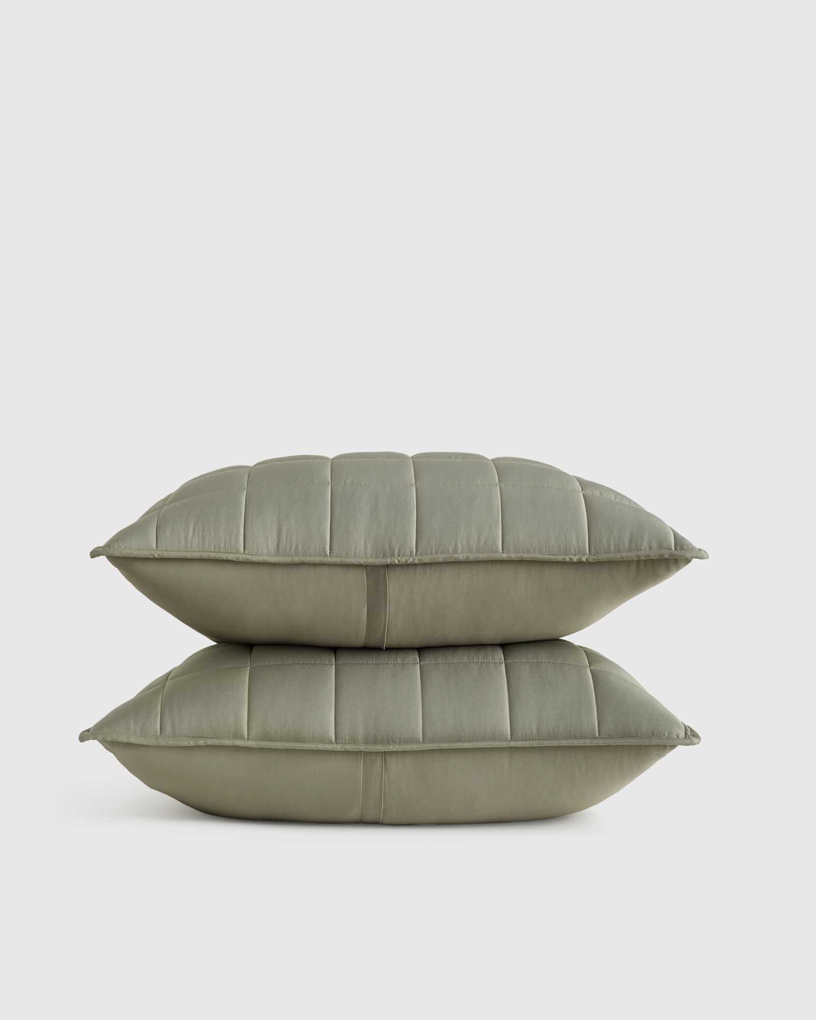 Sage Bamboo Box Quilted Sham Set