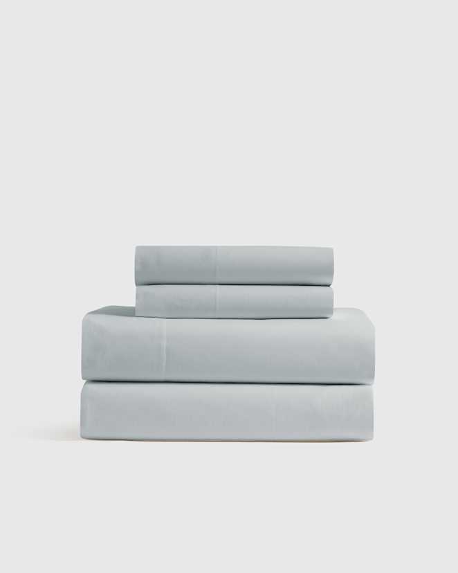 Mist Classic Organic Percale Sheet Set