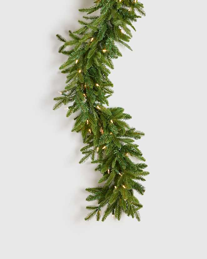 Forest Green Lit Fraser Fir Garland