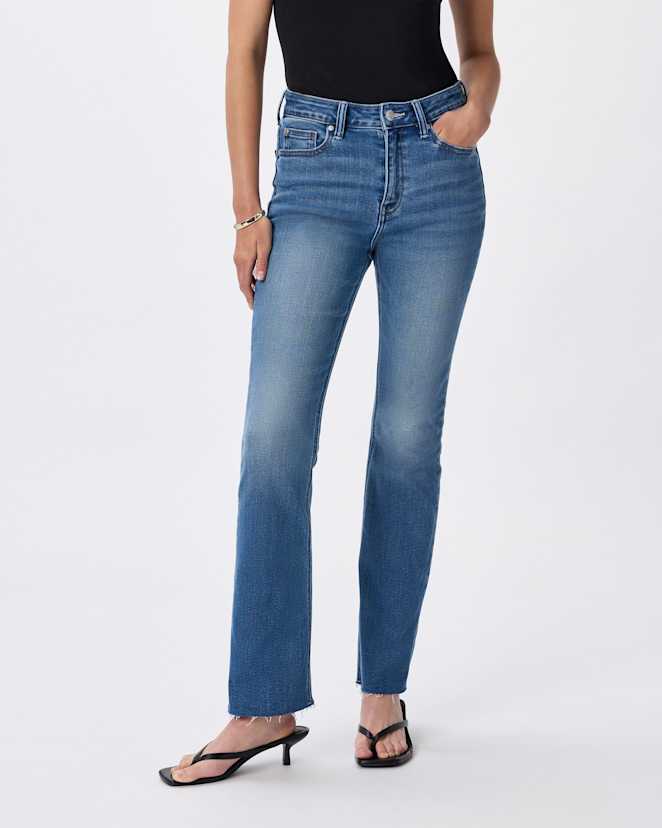 Twilight Blue Fray Bella Stretch Kick Flare Jeans