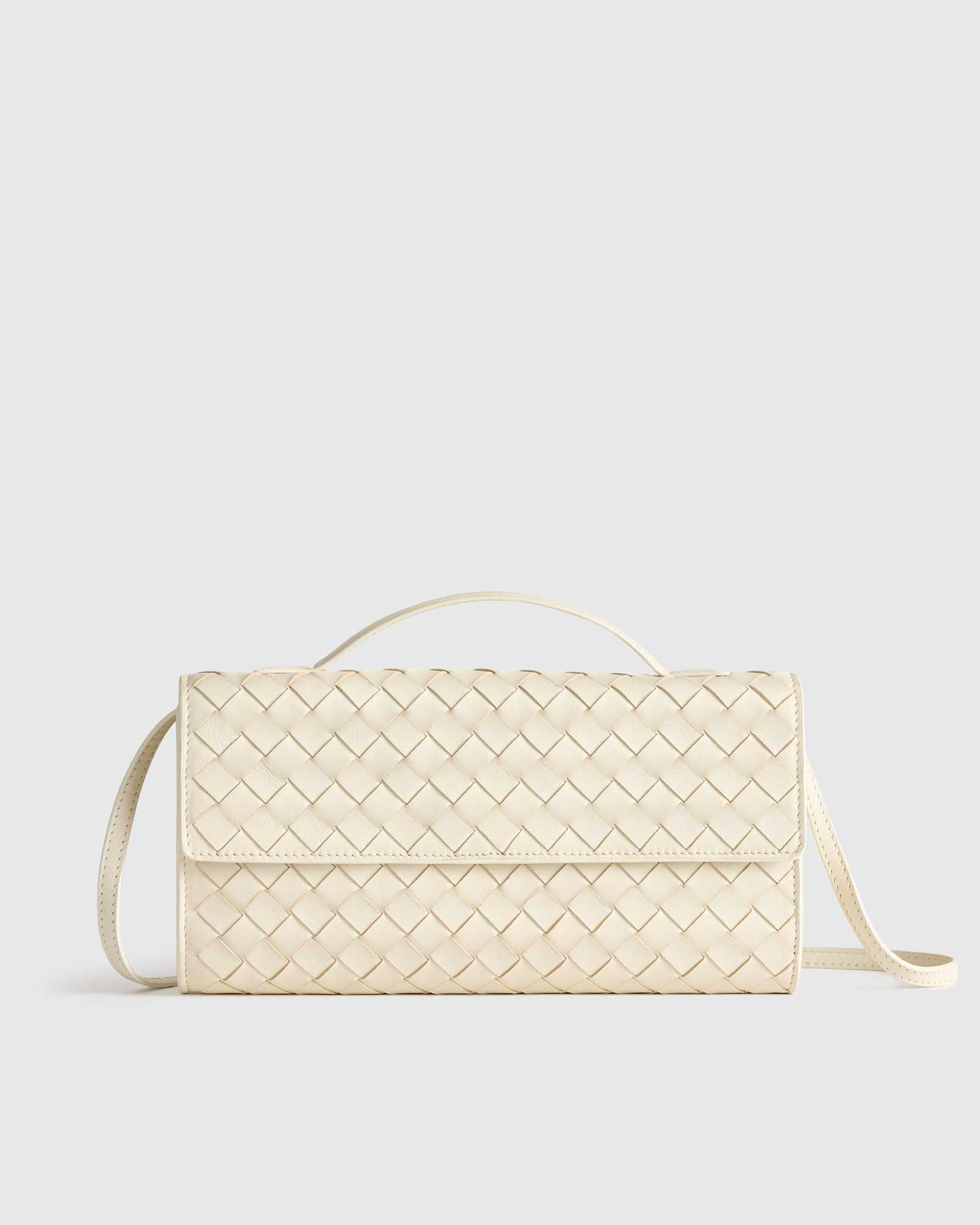 Bone Eloise Handwoven Clutch