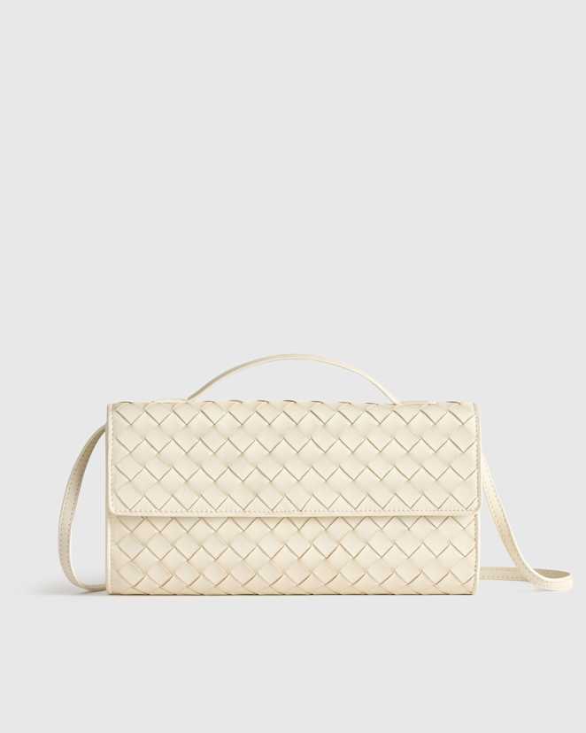 Bone Eloise Handwoven Clutch