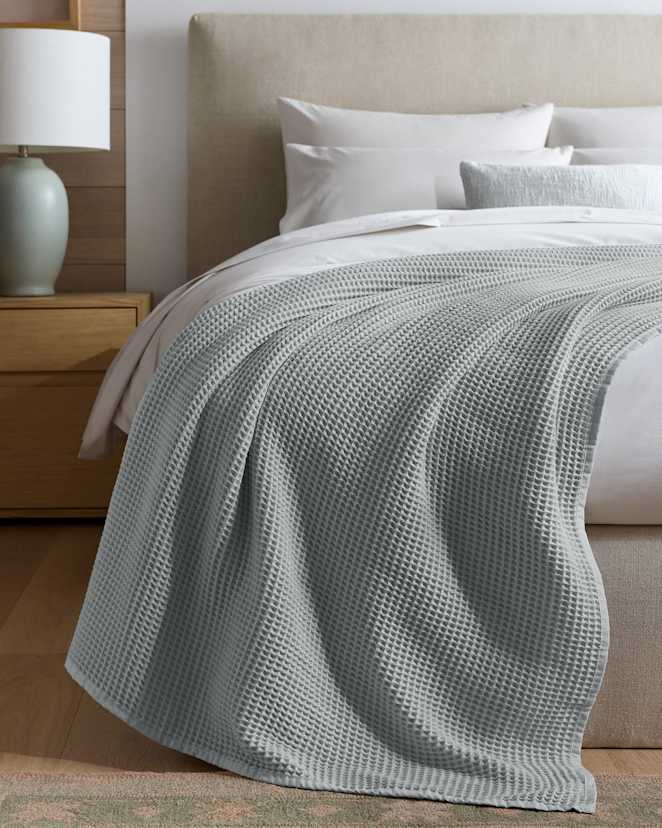 Mist Couverture en tissu gaufré de coton biologique