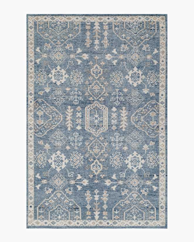 Blue Fara Hand-Knotted Wool Rug