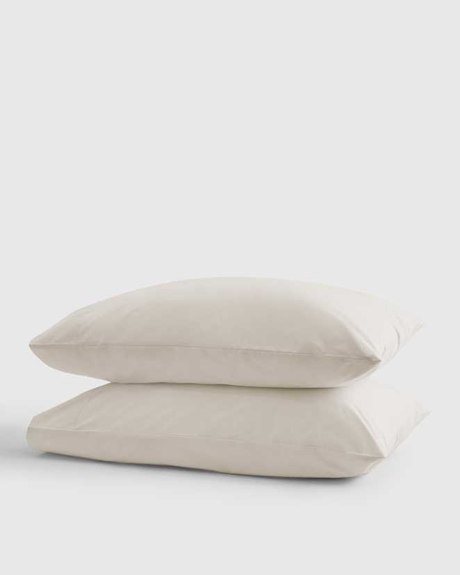 Sand Classic Organic Percale Pillowcase Set