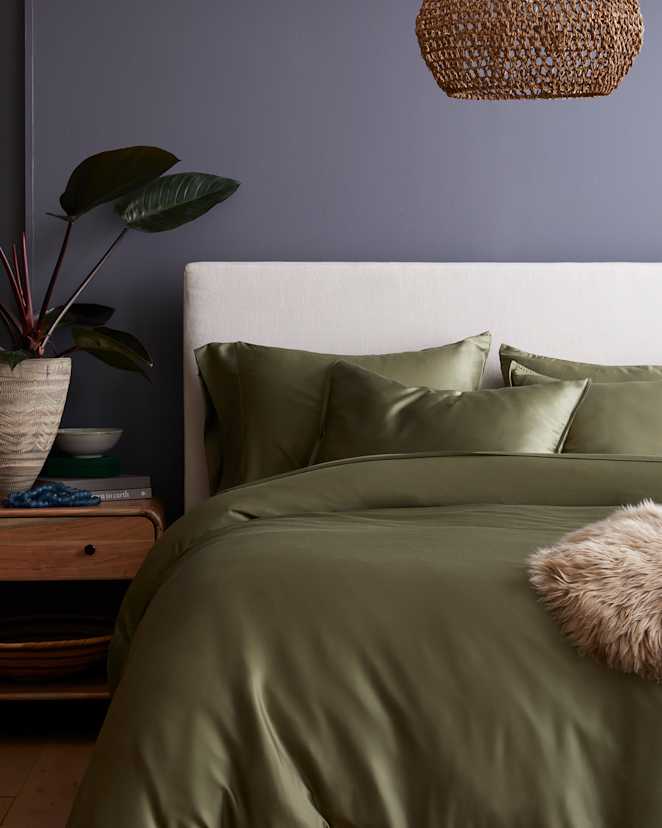 Olive Bamboo Sham Set