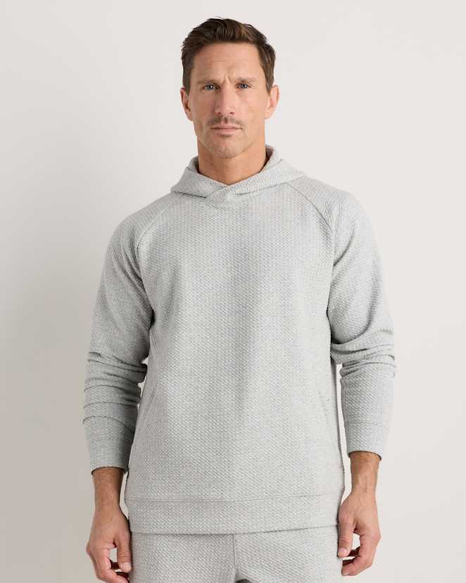 Heather Grey Waffle Knit Hoodie