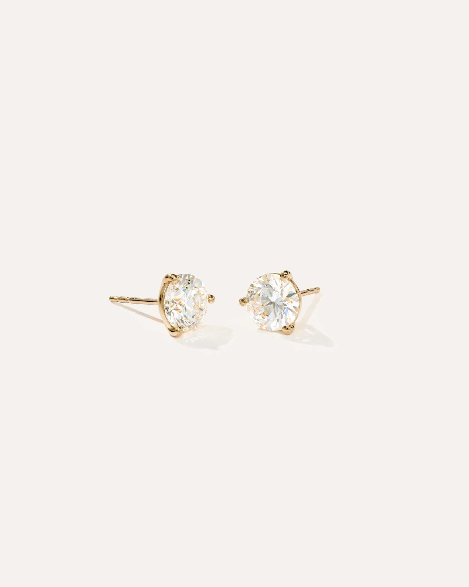 yellow-gold 14K Gold Lab Grown Diamond Martini Studs
