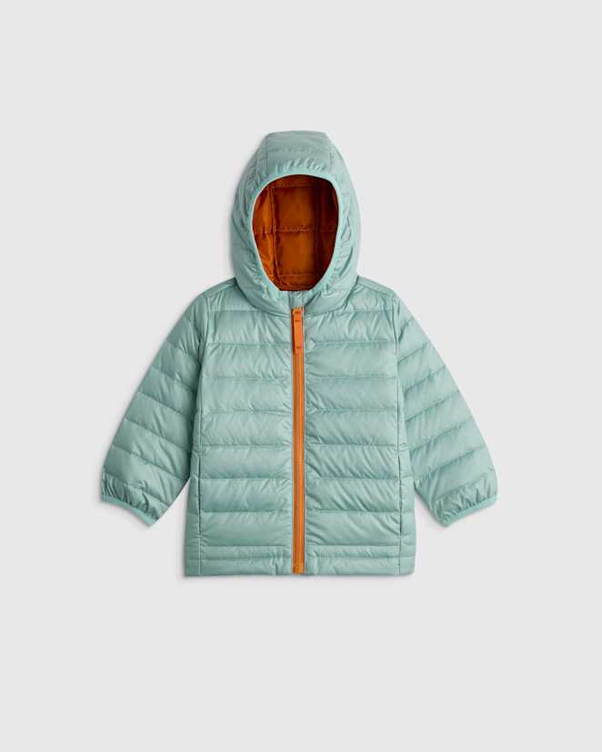 Blue Moon Lightweight Down Hooded Puffer Jacket