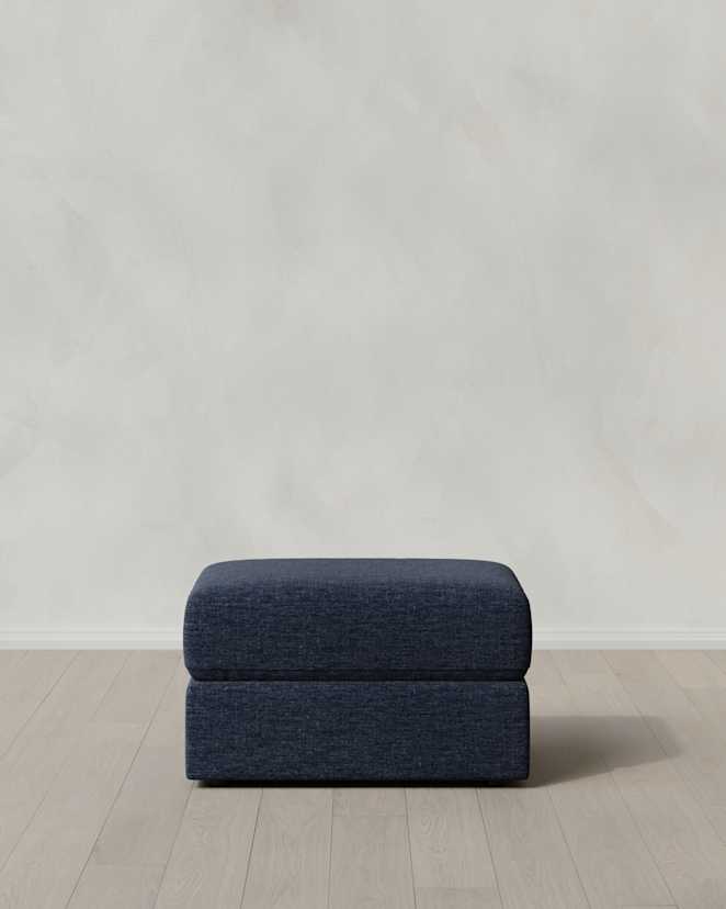 Ink Ashford Deep Seat Ottoman in Performance Chenille Linen Blend