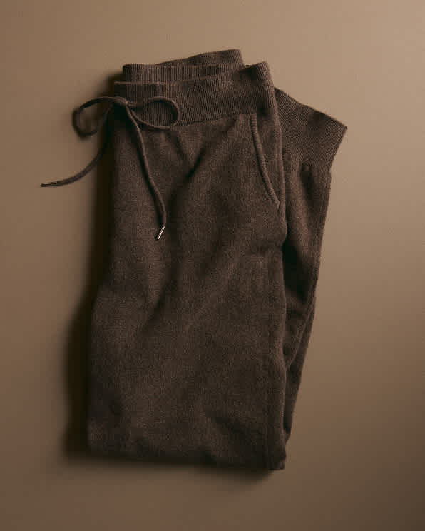 Brown Mongolian Cashmere Sweatpants