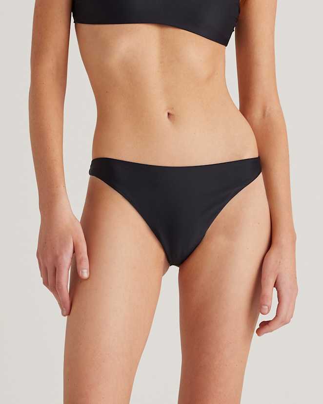 Black Italian Low-Rise Bikini Bottom