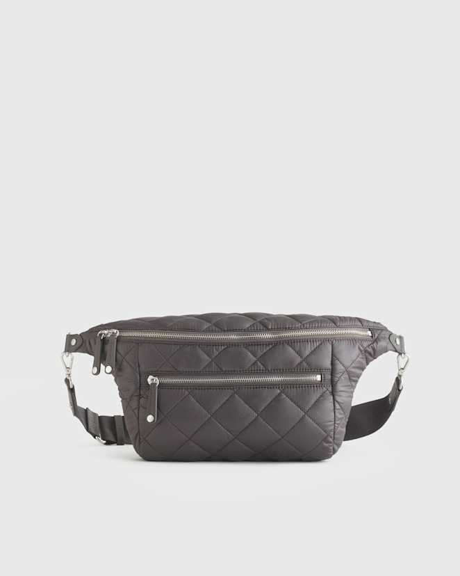 Charcoal Transit Quilted Sling Bag