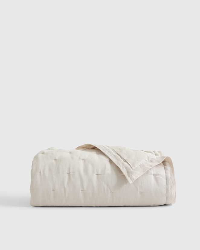 Sand European Linen Toddler Dream Quilt